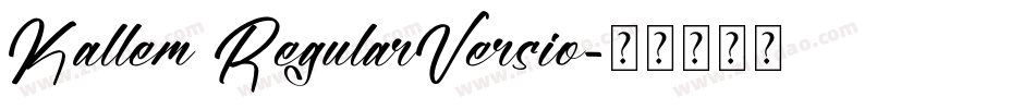 Kallem RegularVersio字体转换